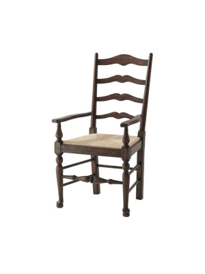 Victory Oak Ladderback Arm Chair - Set Of 2