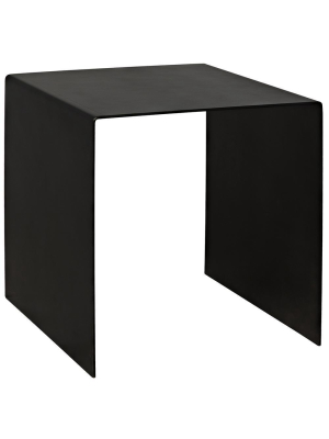 Noir Yves Black Metal Side Table - 3 Available Sizes