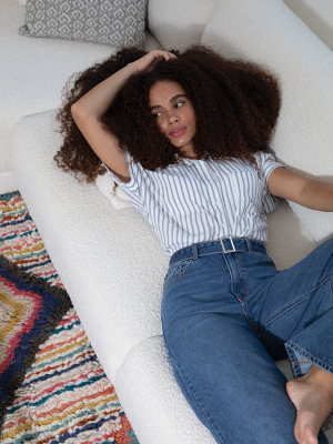 Boxy Pinstriped Shirt