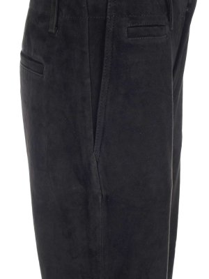 Frame Suede Straight-leg Pants