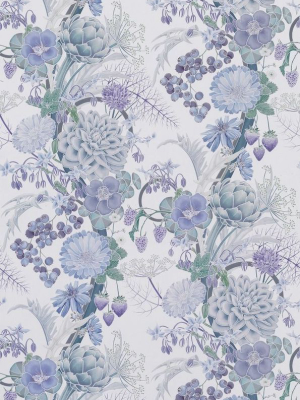 Sample Carlotta Wallpaper In Purple And Gray From The Manarola Collection By Osborne & Little