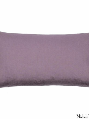 Solid Linen Pillow Mulberry 20x36