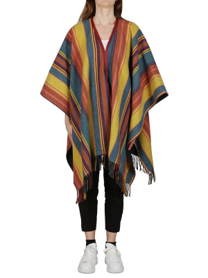 Etro Striped Jacquard Cape