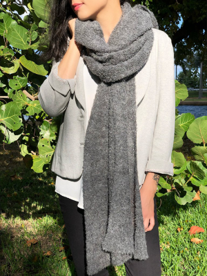 Charcoal Ultra Plush Alpaca Scarf