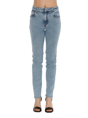 Alessandra Rich Logo Patch Skinny Jeans