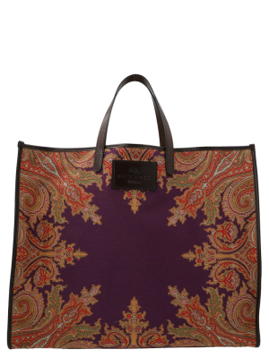 Etro Logo Patch Printed Tote Bag