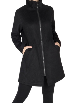 Modern Eternity Khloe 3 In 1 Wool Maternity Coat Semi Fitted