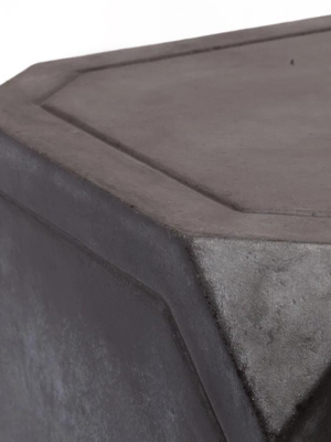 Ivan Side Table Black Concrete