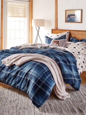 3pc Heartland Plaid Comforter Set Blue - G.h. Bass