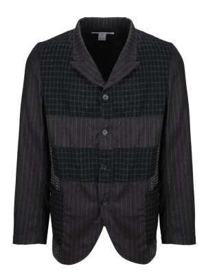 Comme Des Garçons Shirt Patchwork Knitted Blazer