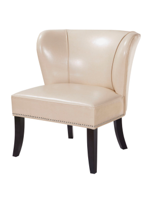 Hilton Concave Back Armless Chair - Ivory