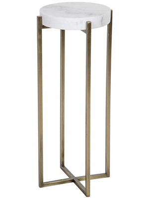 Soho Side Table, Antique Brass