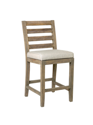 Otto Mango Wood Counter Height Barstool Gray - East At Main