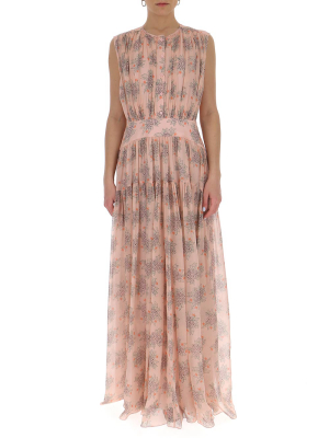 Chloé Flower Print Maxi Dress