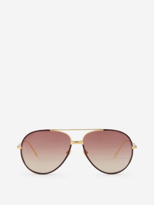 Linda Farrow Salem Aviator Sunglasses