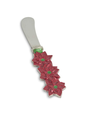 Julia Knight Poinsettia Spreader In Pomegranate - Set Of 4