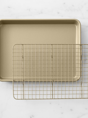 Williams Sonoma Goldtouch® Non-corrugated Quarter Sheet Pan With Rack