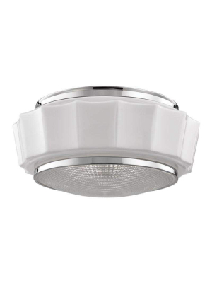 Odessa 3 Light Flush Mount Polished Nickel