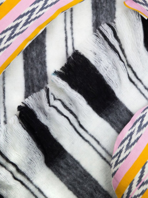 Archive New York Throw Blanket - Black/white/grey Stripe