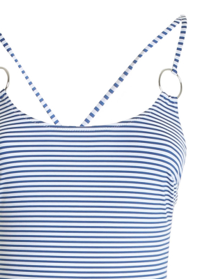 Max Mara Beachwear Striped One-piece Swimsuit