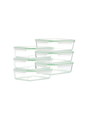 Kinetic Go Green Glassworks Rectangular Food Storage Container Set - 51oz