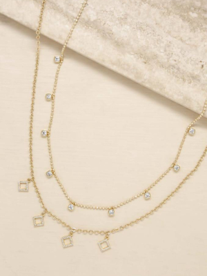 Crystaline 18k Gold Plated Necklace Set