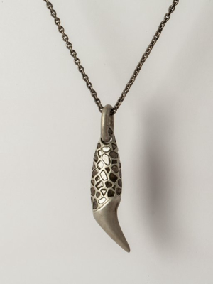 Bear Tooth Necklace Ghost (medium, Mega Pavé, Da+dia)