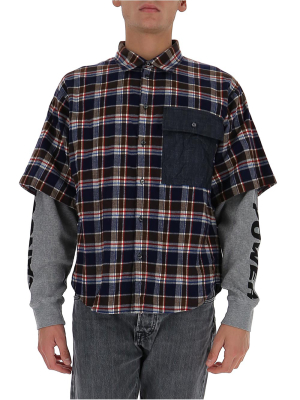 Dsquared2 Contrast Pocket Detail Layered Check Shirt