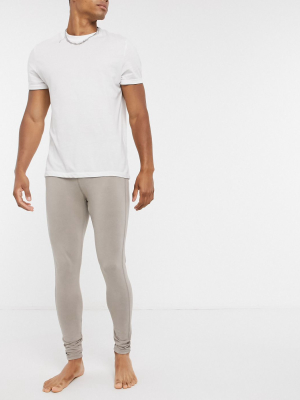 Asos Design Lounge Meggings In Washed Beige