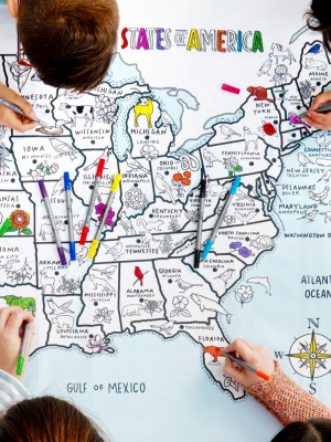 United States Map Tablecloth