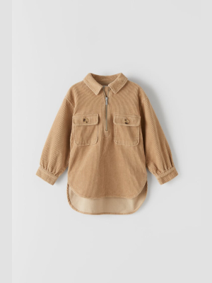 Corduroy Popover Shirt