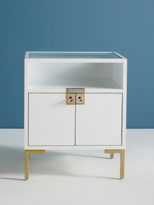 Ingram Glass Top Nightstand