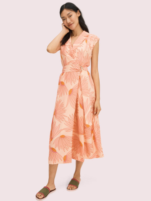 Falling Flower Jacquard Dress