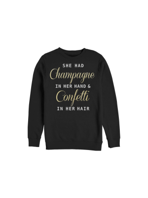 Women's Chin Up Christmas Champagne Sweatshirt