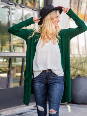 The Margeau Cardigan - Green