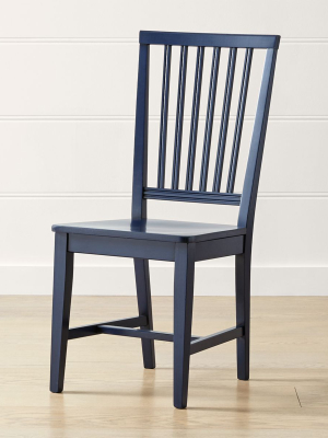 Village Indigo Wood Dining Chair