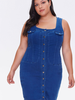 Plus Size Denim Bodycon Dress