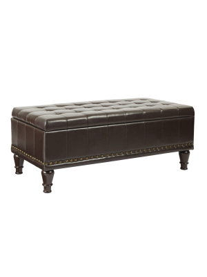 Caldwell Storage Ottoman Bonded Leather - Inspired By Bassett