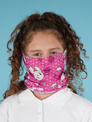 Aiko And Eiko Pink Kids Neck Gaiter