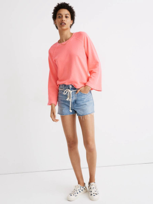 Relaxed Denim Shorts In Kingshill Wash: Rope Belt Edition