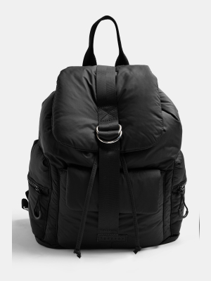 Considered Black Ring Nylon Backpack