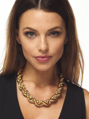 Gold Twist Chain Necklace