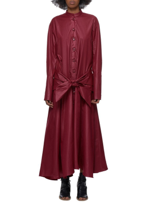Button-up Dress (s219wh1252-burgundy)