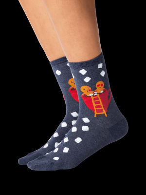 Women's Gingerbread Couple Crew Socks