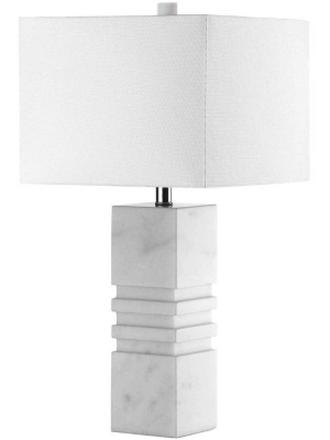 Fairmont Marble Table Lamp White