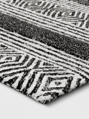 Ravinia Stripe Hand Tufted Rug Black/white - Threshold™