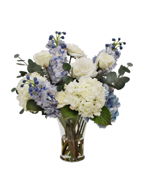 Delphinium & Hydrangea Arrangement