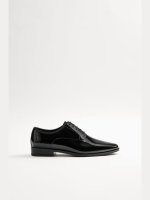 Black Patent Finish Dress Shoes