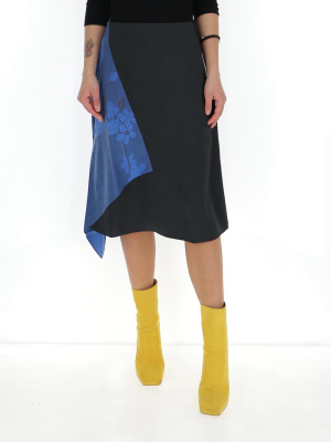 Marine Serre Scarf Detailed Midi Skirt