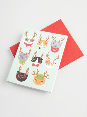 Christmas Cattitude Greeting Card Set